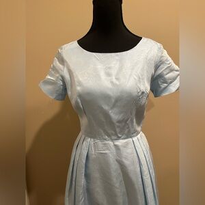 Chic Sky Blue Midi Dress